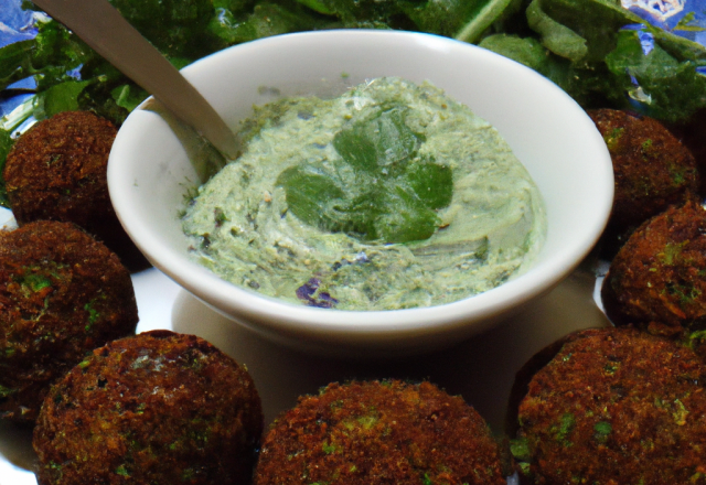 Falafel (végétarien) à la sauce herbes et balsamique