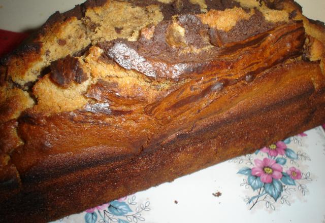 Pain d'épices marbré au chocolat