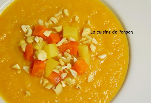 Soupe au panais, carotte et céleri rave