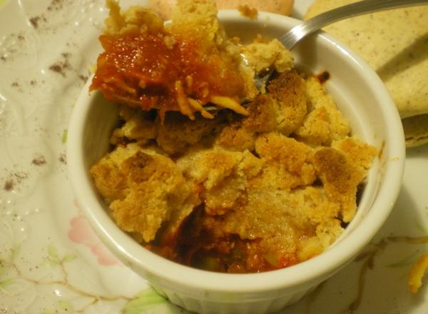 Crumble de tomates et olives