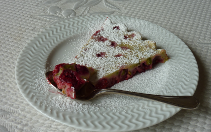 Clafoutis framboises-pistaches.