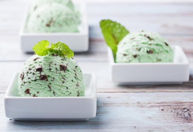 Glace menthe-chocolat