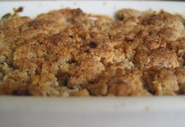 Crumble de courgettes aux noix