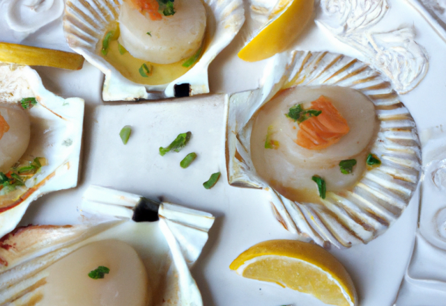 Papillotes de Saint-Jacques à la citronnelle