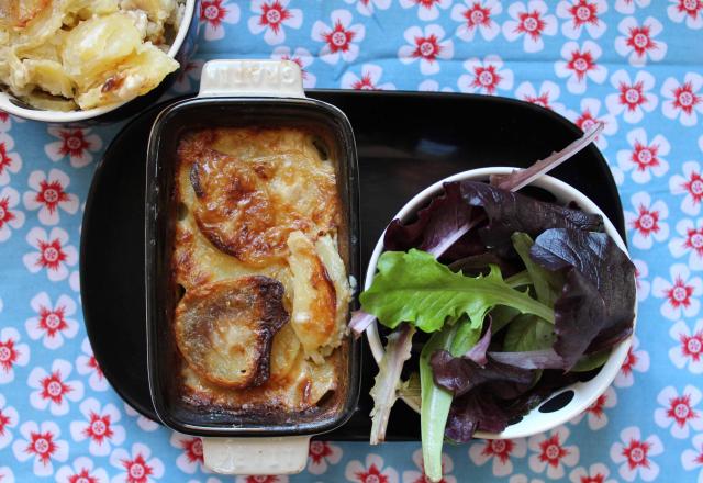 Petits gratins de pommes de terre, cèpes et tomme