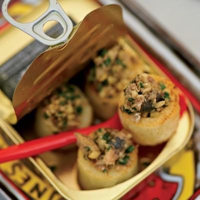 Bouchons de Princesse Amandine aux sardines et fruits secs