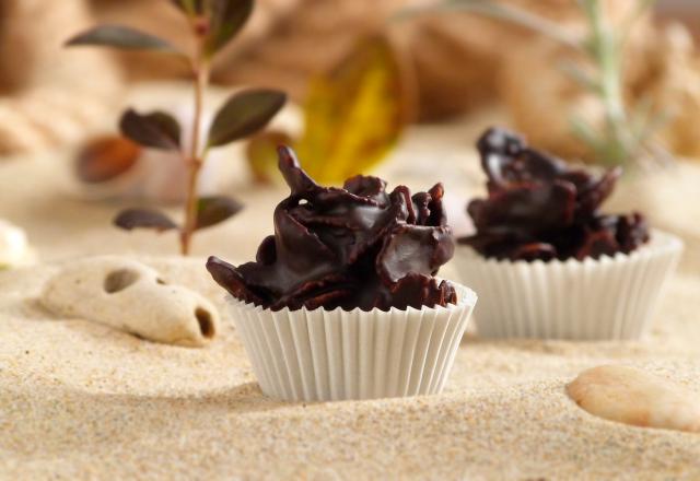 Roses des Sables aux flocons de maïs et chocolat noir