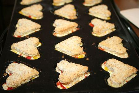 Croque Quiches au poivron rouge