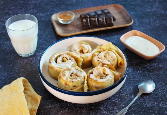 Crêpes à la cannelle façon cinnamon rolls