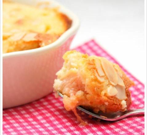 Gratin de rhubarbe à l'amande