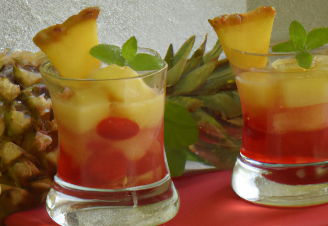 Compote ananas fraise