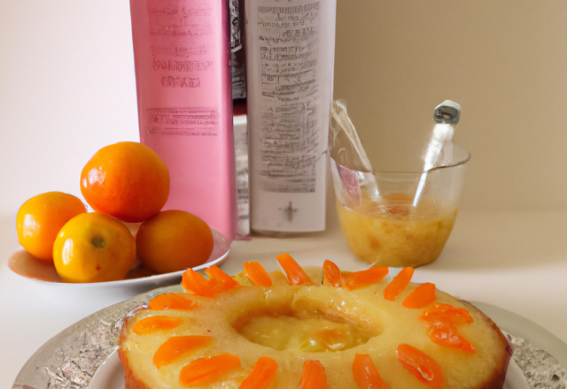 Cake orange / citron et son coulis d'abricots