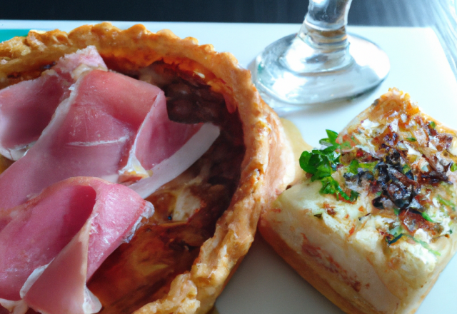 Tarte au jambon et Saint Môret