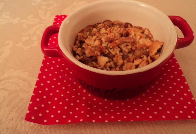 Crumble d'endives roquefort et lardons