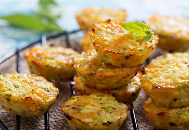 Petits flans aux courgettes,épinards et fromage