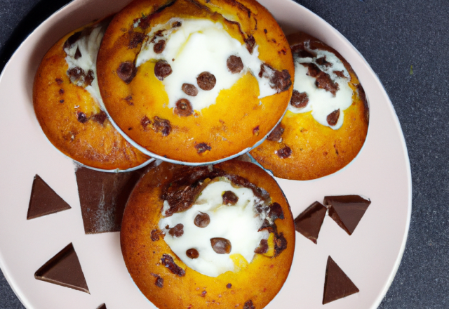 Muffin au chocolat blanc