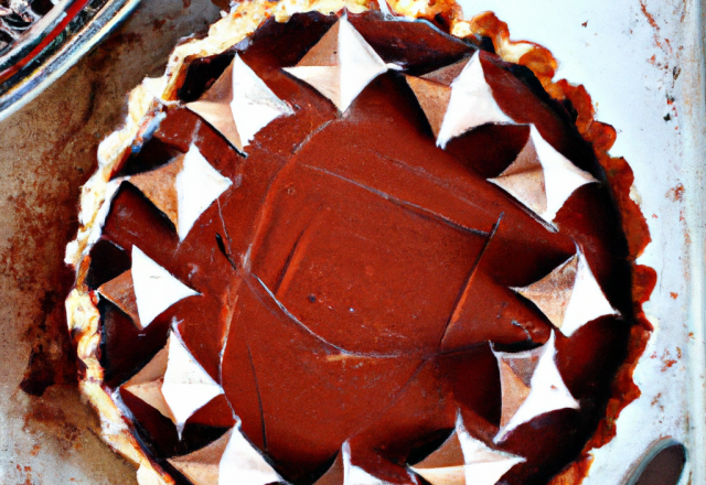 Tarte au chocolat façon 'Bounty'