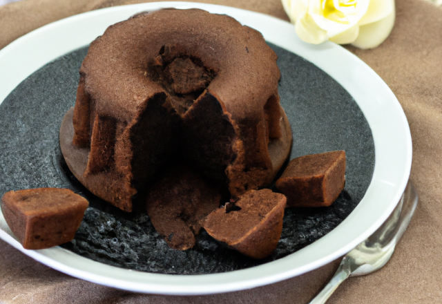 Cake fondant au chocolat noir