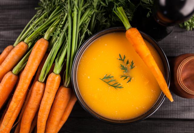 Petite soupe de fanes de carottes et radis