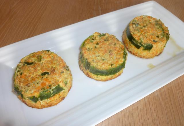 Timbales aux carottes et aux courgettes