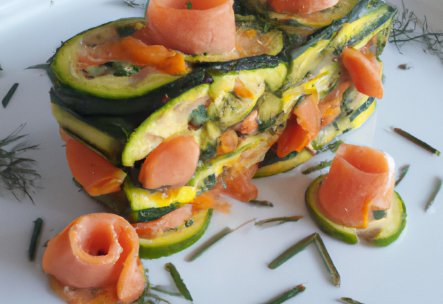 Terrine de courgettes au saumon fumé