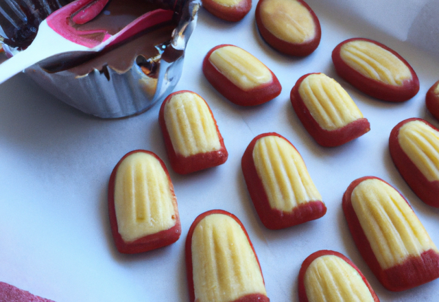 Madeleines aux framboises et chocolat blanc