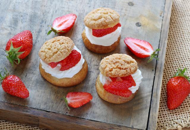 Choux fraises du Périgord IGP et chantilly