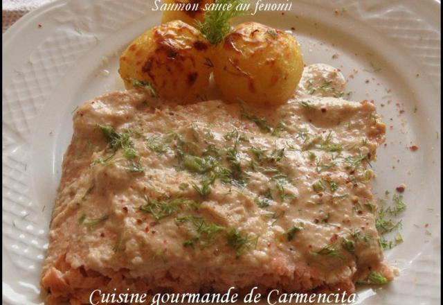 Saumon grillé à la crème de fenouil