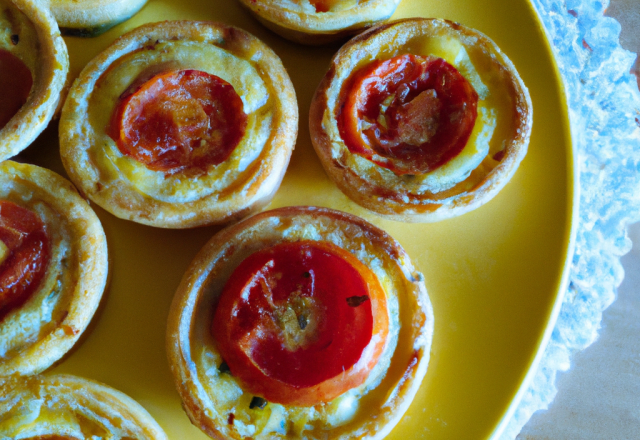 Mini-quiche à la tomate et à la moutarde