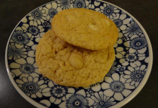 Cookies chocolat blanc et noix de macadamia maison