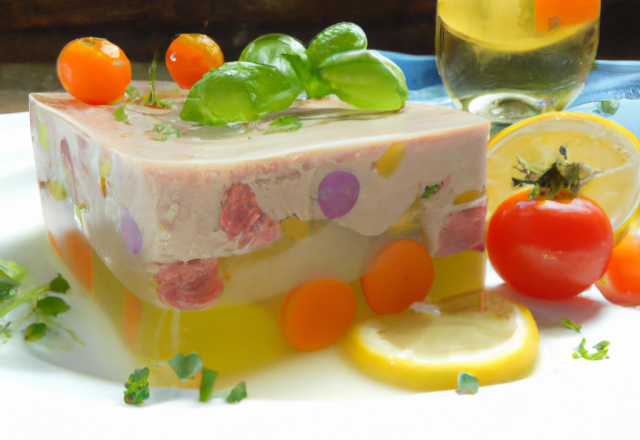 Terrine de lotte fraicheur gelée