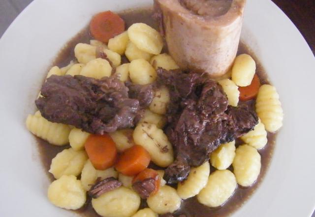 Joue de bœuf façon bourguignon