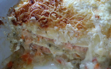 Lasagnes de saumon fumé en endives