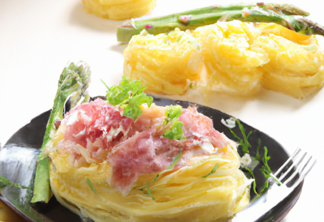 Tagliatelle aux asperges et jambon de Parme