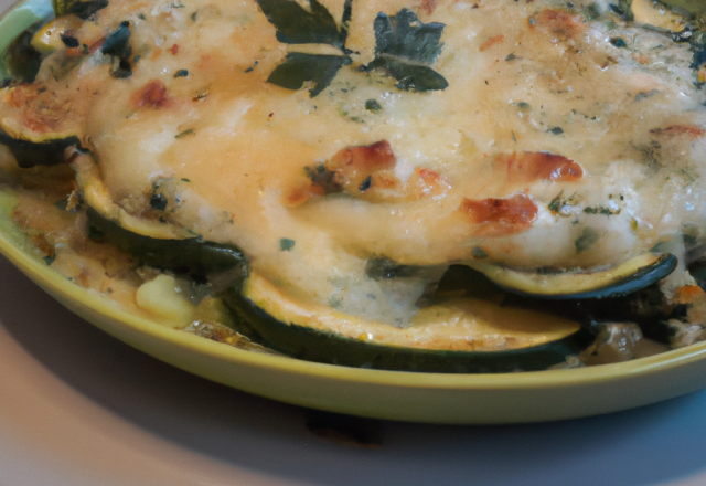 Gratin de courgettes en sauce