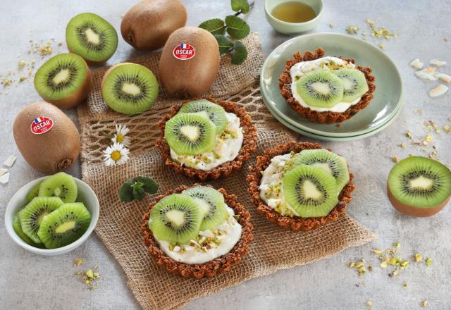 Tartelettes au granola et kiwi