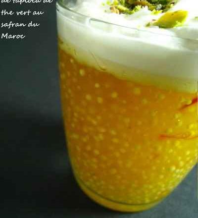 Verrine de tapioca au the de safran