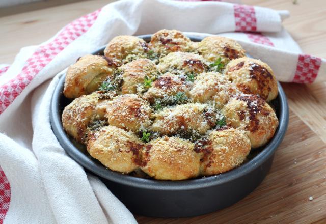 Monkey Bread salé parmesan & pesto