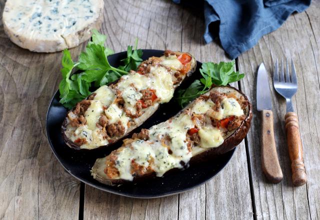 Aubergines confites à l'agneau et à la Fourme d'Ambert AOP