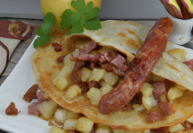 Crêpes de pommes de terre à l'andouille de Vire