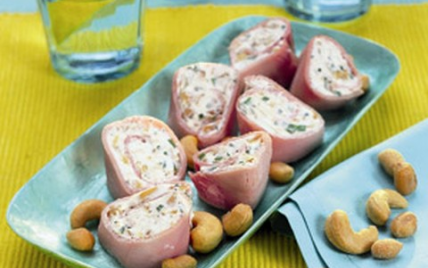 Maki de jambon aux noix de cajou et cacahuètes