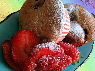 Petits gâteaux à la ricotta et à la fraise