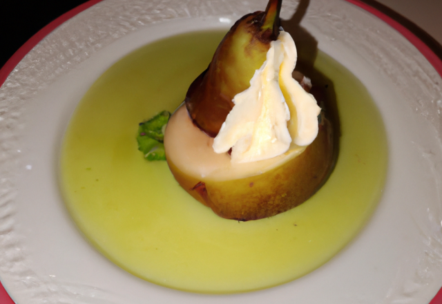 Poire chartreuse à la crème