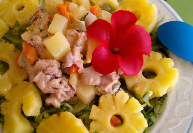 Salade de pâtes au thon et ananas