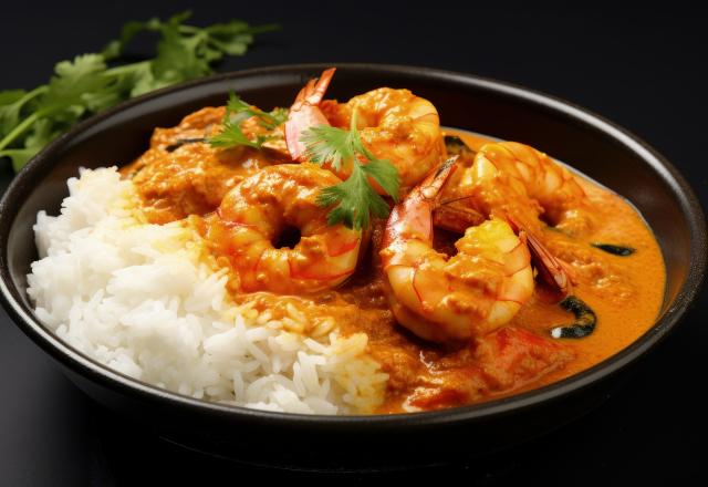 Crevettes au curry