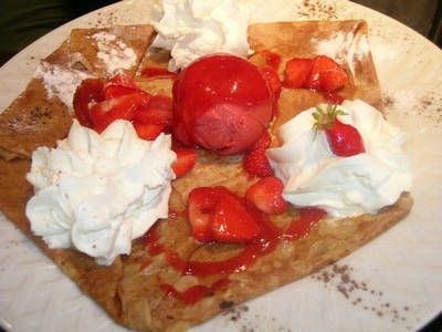 Crêpe fraise melba