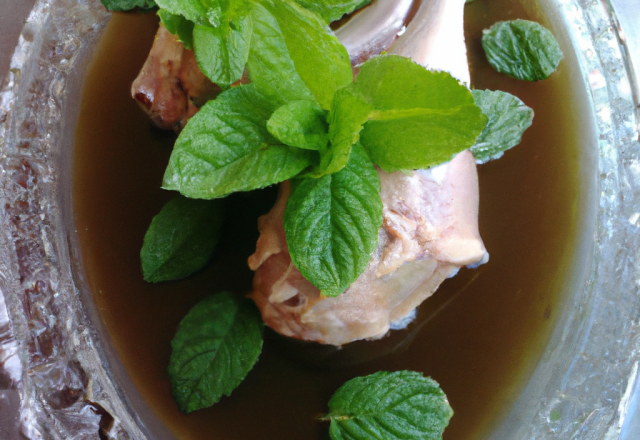 Compote de lapin en gelée à la menthe