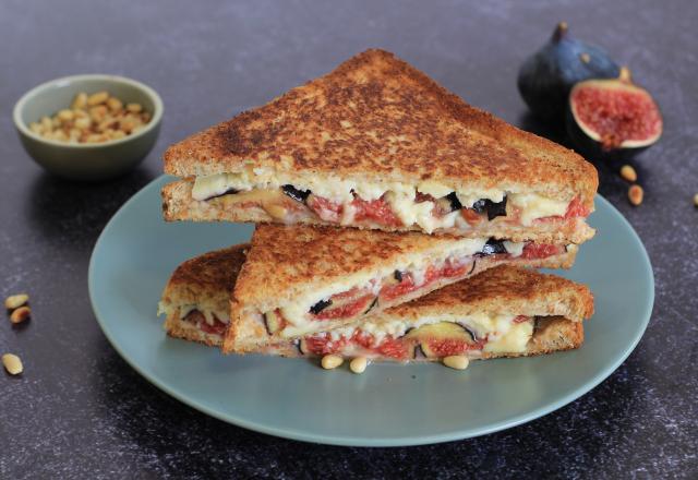 Croque aux figues et à la mozzarella