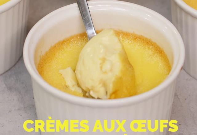 Crème aux œufs parfumée à la verveine