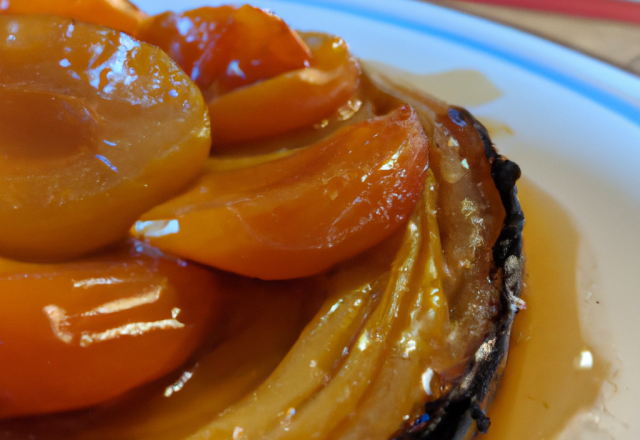 Tarte tatin à l'abricot confit